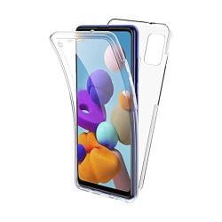 Capa de Silicone 360º para Samsung Galaxy A21s Transparente Capa de Silicone 360º para Samsung Galaxy A21s Transparente